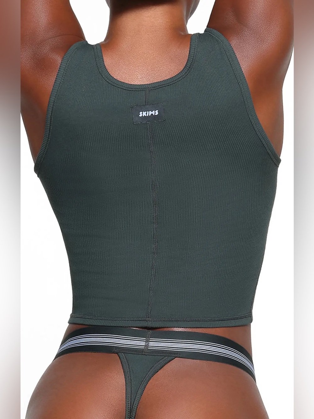 SKIMS Spruce Cotton Rib Tank - Picture 6 of 9